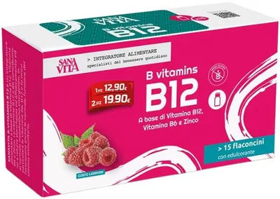 Sanavita Vitamine B12, 15 flacoane, Paladin Pharma