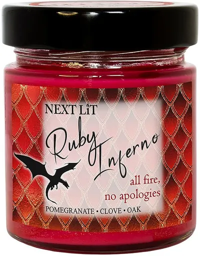 Lumânare parfumată Next Lit Dragon Fire - Ruby Inferno, 180 g