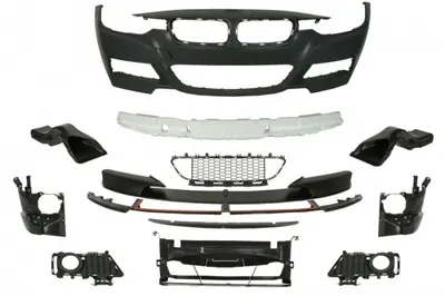 Bara (Fata, M PERFORMANCE M-PAKIET, complet, cu orificii pentru lampa ceata, grunduit) potrivit BMW 3 (F30, F80), 3 (F31) 10.11-05.15