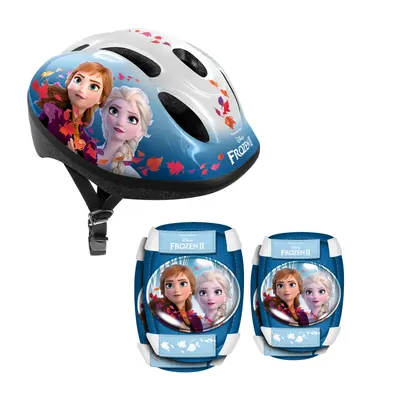 Combo set Disney Frozen, casca reglabila, genunchiere si cotiere, 3-6 ani, Stamp