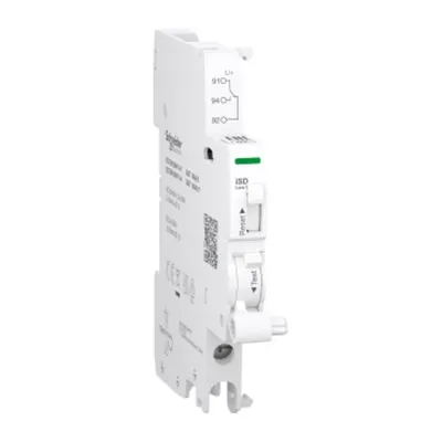 Acti9 A9A, Contact auxiliar nivel scazut, iSD, 1 C/O, 2mA-100mA, 24-250V C.A., 24-220V C.C., conexiune pe jos