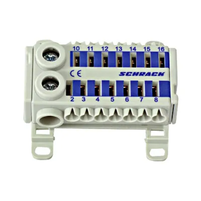 Clemă cu conexiune rapidă, albastru, 2 x 25 mm², 14 x 6 mm²