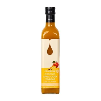 Otet tulbure din cidru de mere cu ghimbir, turmeric si piper negru Eco 500ml Clearspring