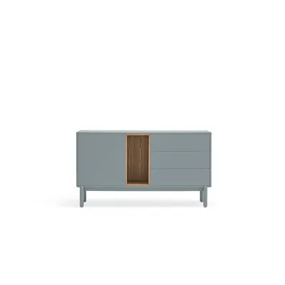 Comodă albastră/gri joasă 140x76 cm Corvo – Teulat