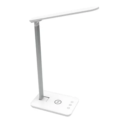 Lampa de birou LED Renew Force , incarcare wireless pentru IOS Android, 3 Moduri de iluminare, Control Tactil, Protectie Ochi, Pliabila, Alb