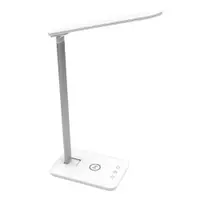 Lampa de birou LED Renew Force , incarcare wireless pentru IOS Android, 3 Moduri de iluminare, Control Tactil, Protectie Ochi, Pliabila, Alb