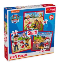 Puzzle Trefl 3 în 1 - Câini fericiți