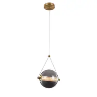 Splendor Led Pendant 6w 3000k, Brass+smoky Grey