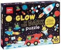 Puzzle luminos Apli Kids - Cosmos, 60 piese, cu afis