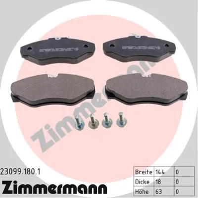 Set placute frana, frana disc ZIMMERMANN 23099.180.1