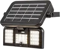 LED aplice solar cu senzor Rabalux - Lihull 77020, IP 44, 9.6W, DC 3.7V, 500lm, 4000k, negru