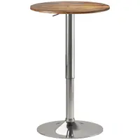 HOMCOM Masă de bar Masă bistro Masă înaltă Înălțime reglabilă 67-93 cm Blat pivotant 360° maro | Aosom Romania