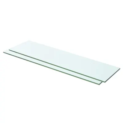 vidaXL Rafturi, 2 buc., 60 x 12 cm, panouri sticlă transparentă