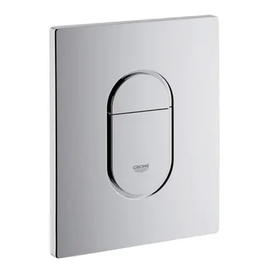 Placa actionare WC Grohe Arena Cosmopolitan, actionare cu dubla spalare, montare verticala/orizontala, Argintiu