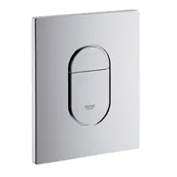 Placa actionare WC Grohe Arena Cosmopolitan, actionare cu dubla spalare, montare verticala/orizontala, Argintiu