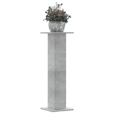 Gossi suport de plante, 2 buc., gri beton, 30x30x95 cm lemn prelucrat