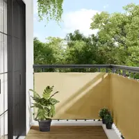 Gossi paravan de balcon, nisipiu, 90x300 cm, 100% poliester oxford