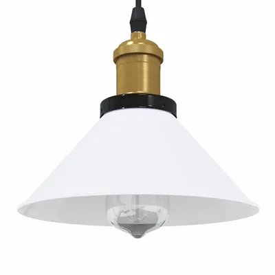 Gossi lampa suspendata reglabila pe inaltime e27 alb lucios metal