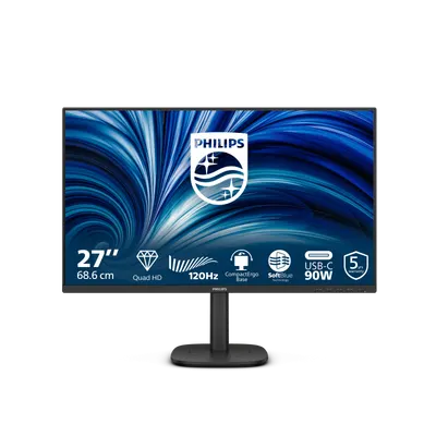 Monitor Consumer Philips 27B2U3601/00, 27", 2560 x 1440 pixeli, Black, 3 ani Garantie