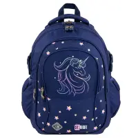 Ghiozdan cu 4 compartimente, St Majewski, St. Right Unicorn Glow, 43 cm