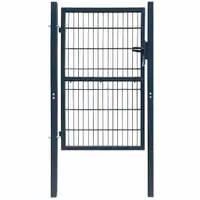 vidaXL Poartă de gard 2D (simplă) gri antracit 100x120 cm