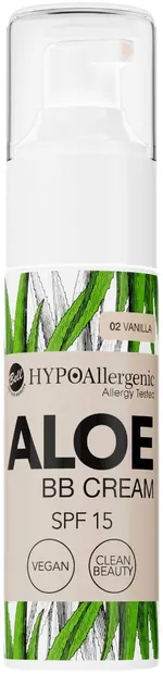 Bell HYPOAllergenic BB cremă de față cu aloe vera, SPF15, 02 Vanilla, 20 g