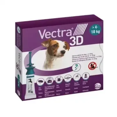 Pipeta antiparazitara pentru caini 4 - 10 kg Vectra 3D x 1 pipeta