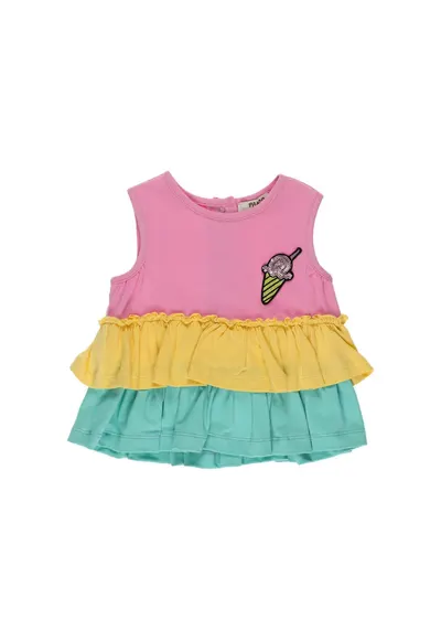 Top cu volane - Surf Up - multicolor - pentru fetite - Roz