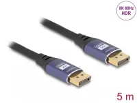 Cablu Displayport 8K60Hz/4K240Hz T-T 5m Negru/Mov, Delock 80603