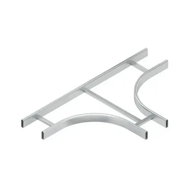 Piesa in T realizata din bare de profil tubular ovale, inchise si trepte sudate, inchise, ovale KROT 60.425 F