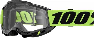 Ochelari cross atv 100% Accuri 2 Neon, lentila transparenta, culoare rama negru