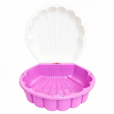 Capsula de joaca 2-in-1 Piscina si Nisipar pentru copii, Doloni PinkWhite Shell, dimensiune 79.5 x 86 x 37.7 cm