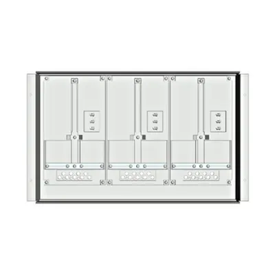 Meter box insert 1-row, 3 meter boards / 9 Modul heights