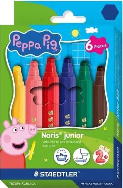 Carioci Staedtler Noris Junior - Peppa Pig, 6 culori