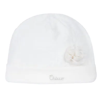 Caciulita bebe Chicco din velur, Alb, 00323-69MFCI