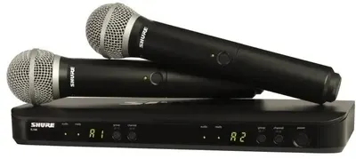 Sistem de microfon wireless Shure - BLX288E/B58-M17, negru