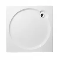 Cadita de dus patrata, din acril, alba, 90x90x6 cm, Roth Aloha Flat