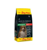 Equilibrio, hrana uscata pentru caini adulti de talie medie, 12 kg plus 2 kg gratis