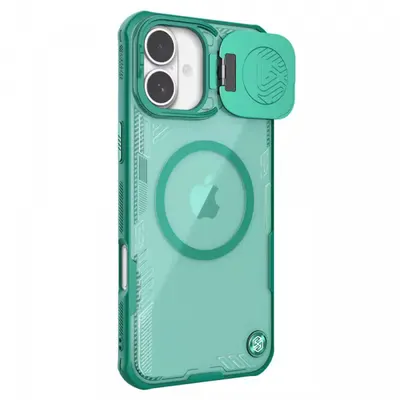 Husa MagSafe pentru Apple iPhone 16 Plus, Nillkin, Iceblade Prop (w/o Camera Cutout), Verde