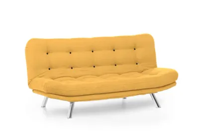 Canapea extensibila MISA, 3 locuri, mustar, 200x105x95 cm