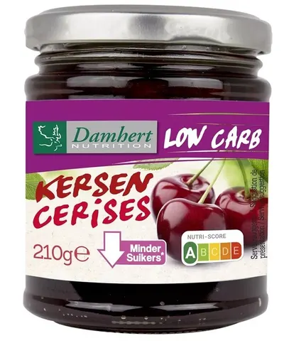 Dulceață Low Carb de cireșe, 210 g, Damhert
