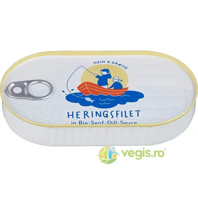 File de Hering in Sos de Mustar cu Marar Ecologic/Bio 200g