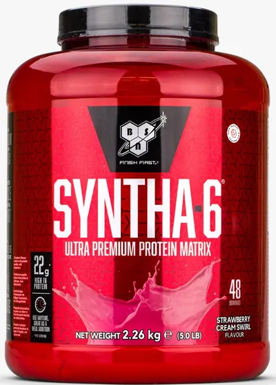 Syntha-6, căpșună, 2300 g, BSN