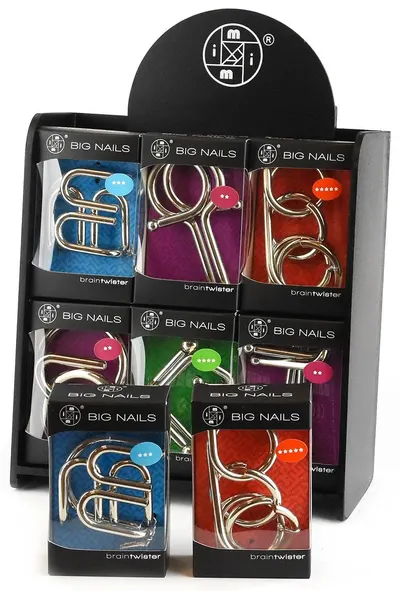 Puzzle logic din metal Robetoy - Big Nails, sortiment