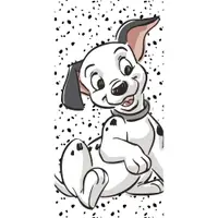 Prosop pentru copii alb-negru din bumbac 70x140 cm 101 Dalmatians "Lucky" – Jerry Fabrics