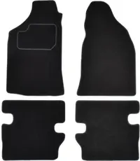 Covor podea MAMMOOTH Velours, 4 buc., fata spate, set, culoare neagra, potrivit MAZDA BT-50 12.06-12.15, Pick-up