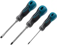 Set șurubelnițe Gross - Combinate, 3 bucăți, oțel S2, mâner tricomponent