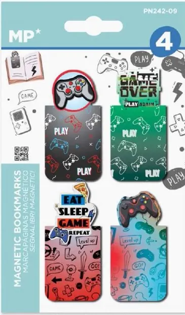 Set semn de carte magnetice MP - Game, 4 buc.