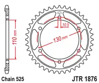 ESJOT - Foaie (spate) 50-29037, 45 dinti - YZF-R6 06- GSXR750 11