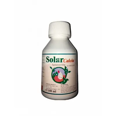 Solar Calciu 100 ml, ingrasamant foliar pe baza de Calciu, Azot si Magneziu, Solarex, imbunatateste fermitatea, marimea si rezistenta la depozitare a fructelor si legumelor - Default Title